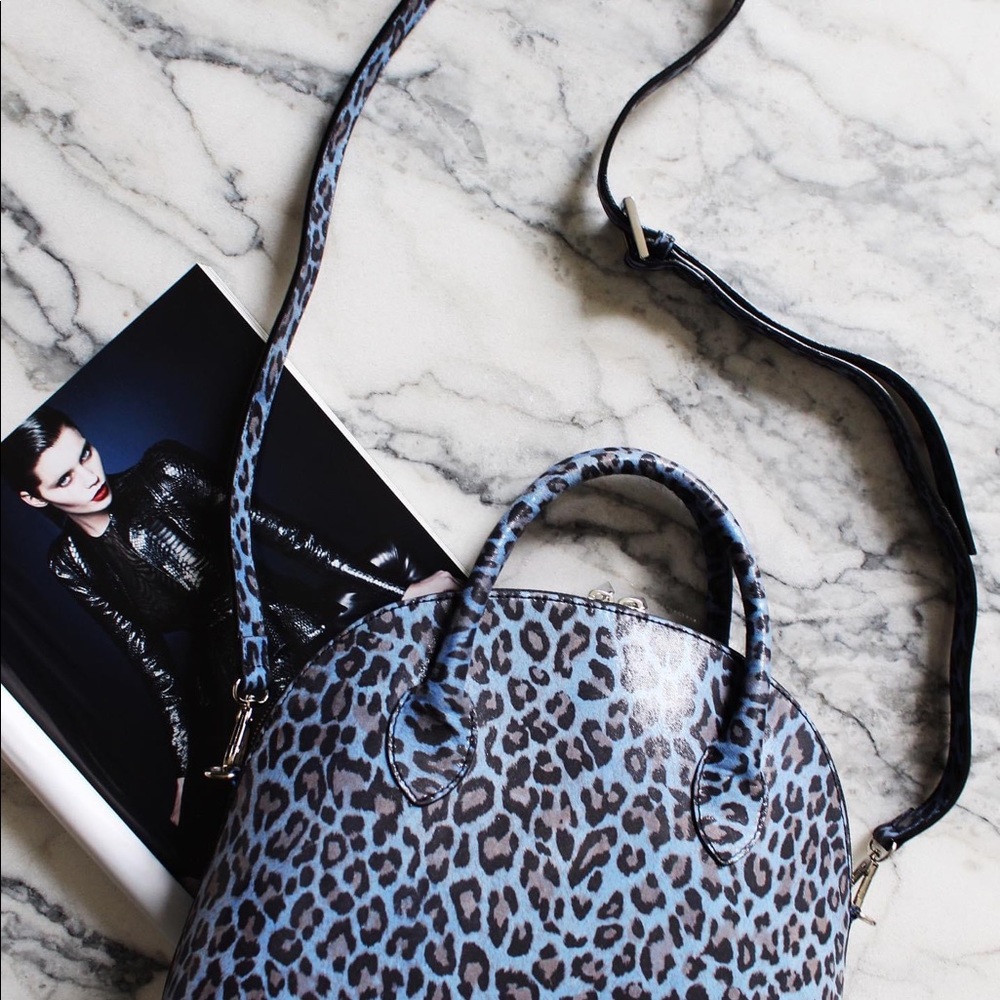 Carolina Crowley MUST leather bag LEOPARD BLUE.